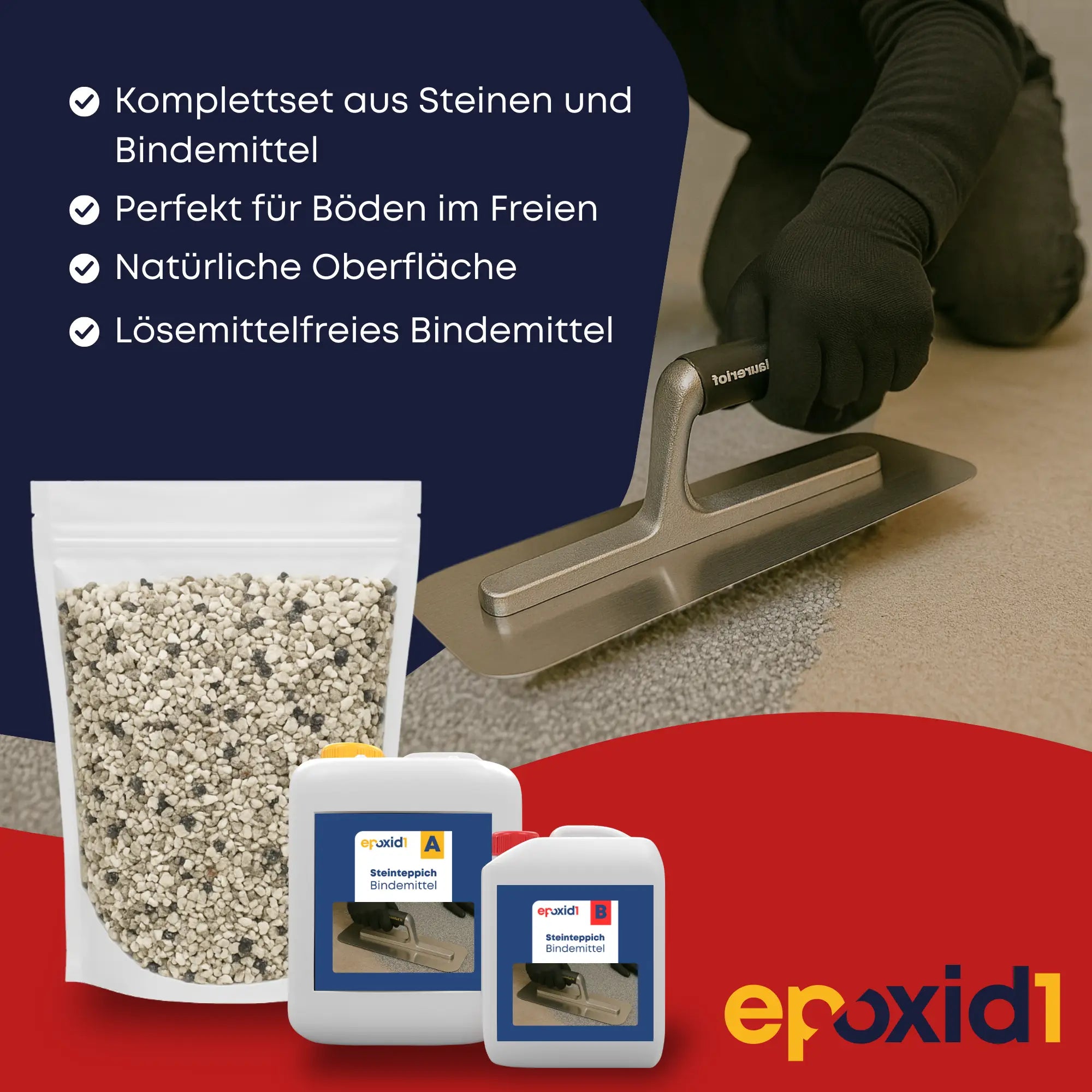 Steinteppich Set AUSSEN - Grigio Carnico