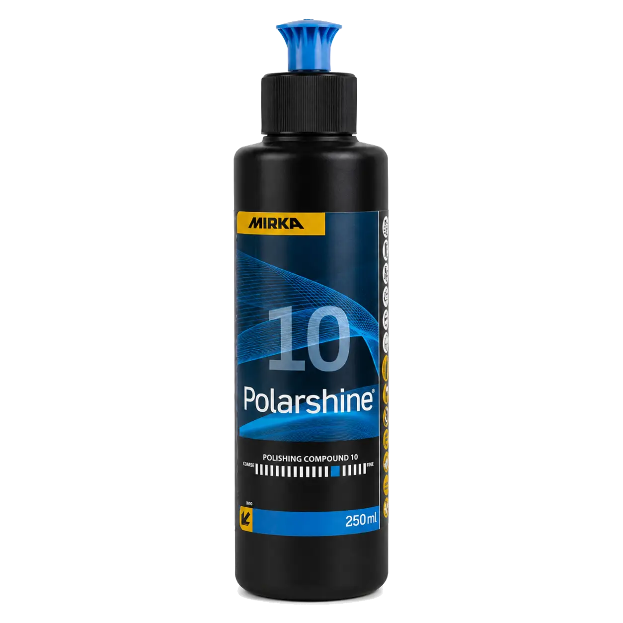 Mirka Polarshine 10 Politur 250 ml für maximalen Hochglanz auf Epoxidharz